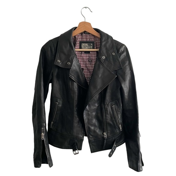 Mackage Black Leather Kenya Moto Style Jacket Size XS - Picture 1 of 10